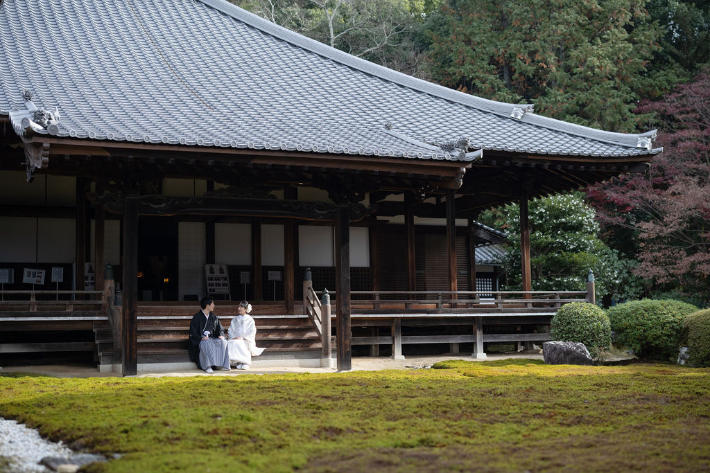 隨心院前撮りの事例（白無垢）